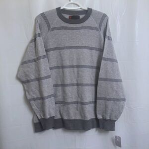 New With Tags Burton Crewneck Sweater Men's Extra Large XL Gray Striped